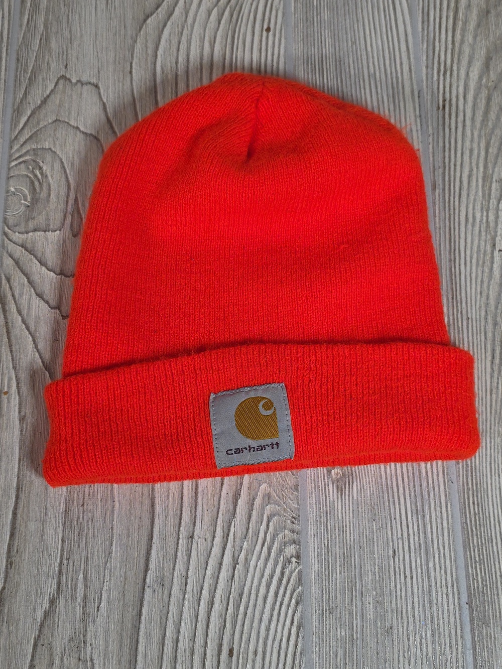 Carhartt A18 Knit Cuffed Bright Orange Beanie Hat Adult One Size Fits All